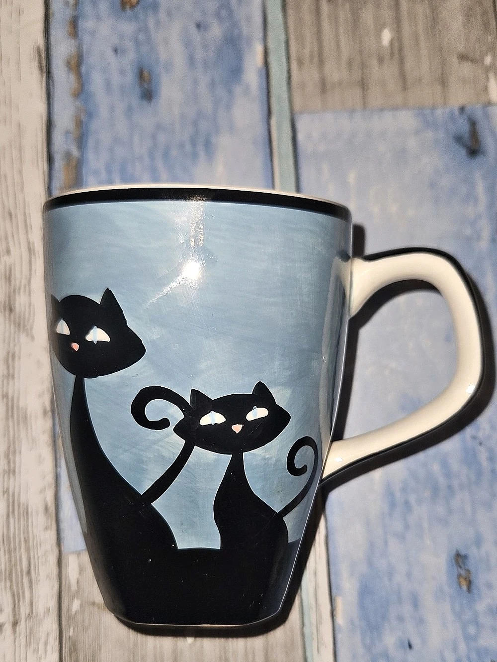 Hues n Brews- Cattitude Black Cat Ceramic 12oz Mug